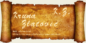 Kruna Zlatović vizit kartica